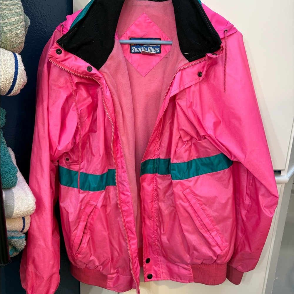 Vintage Pink and Green Seattle Blues Jacket